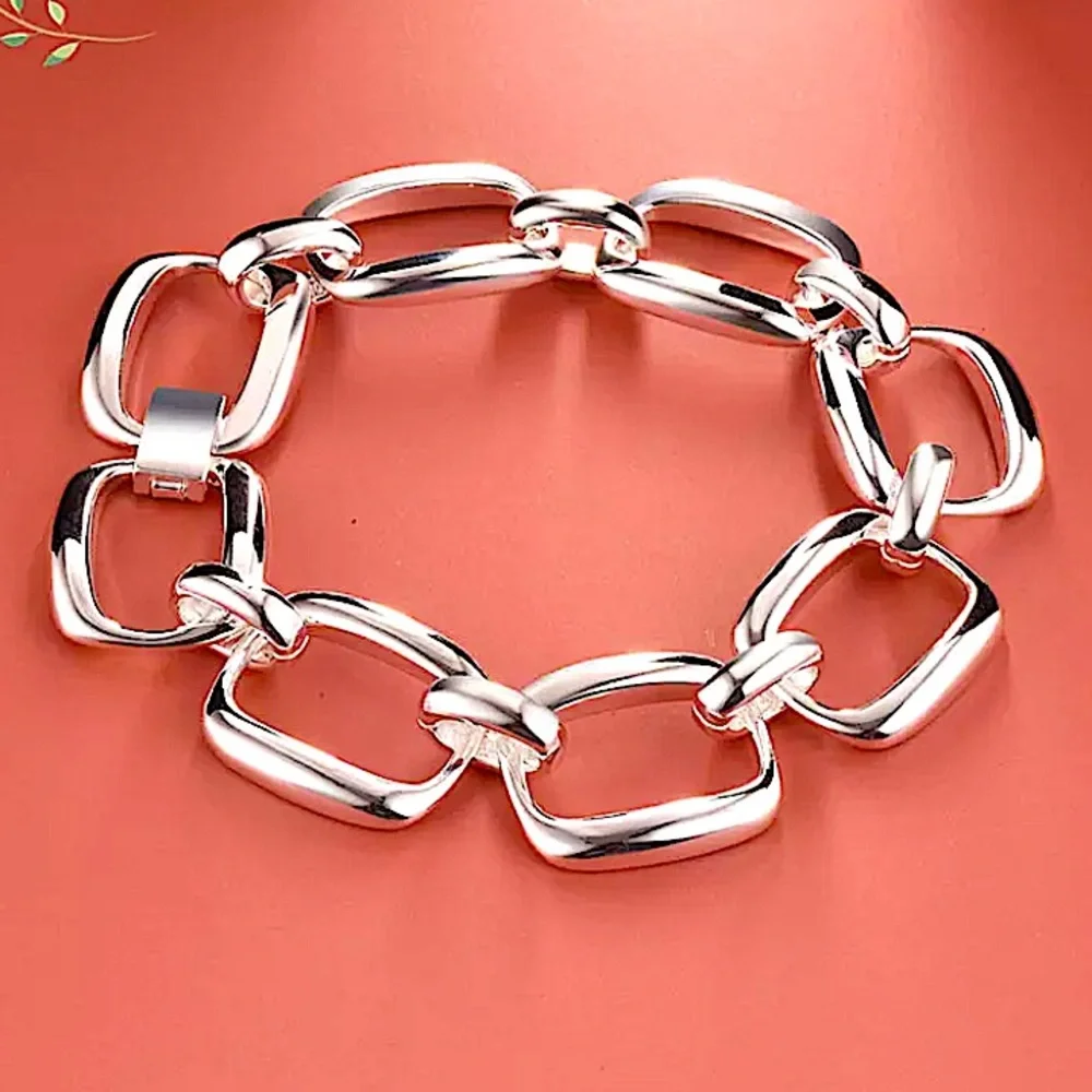 Chain Link Sterling Silver Bracelet